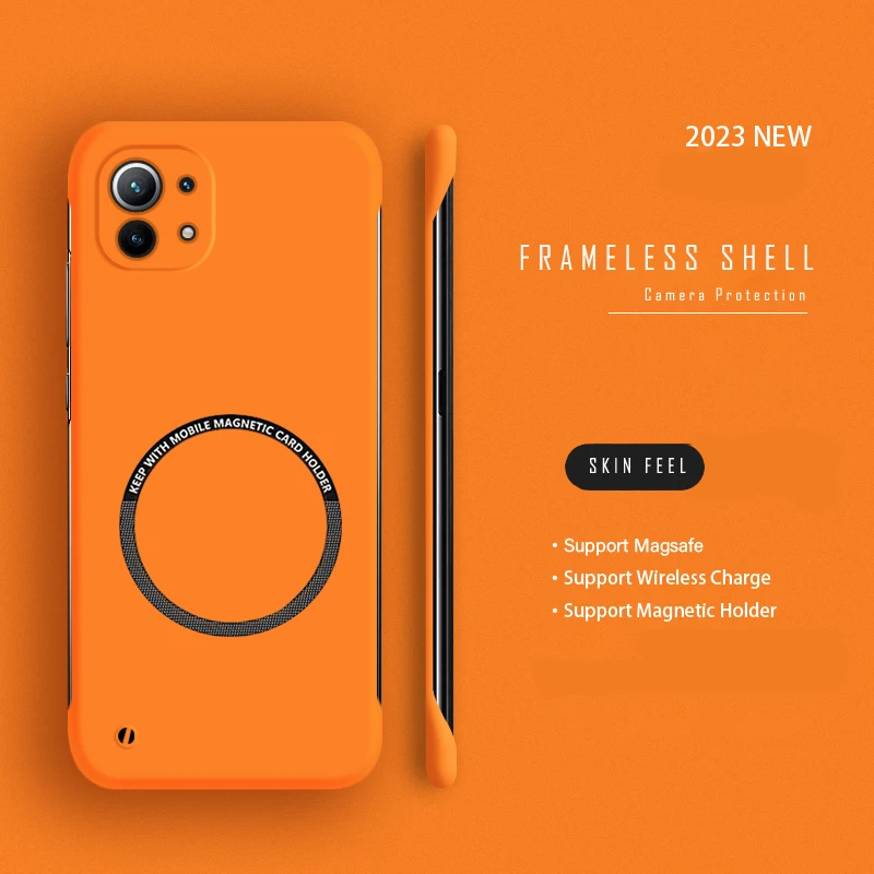 Matte Thin Frameless Magnetic Phone Case with Magsafe Compatibility