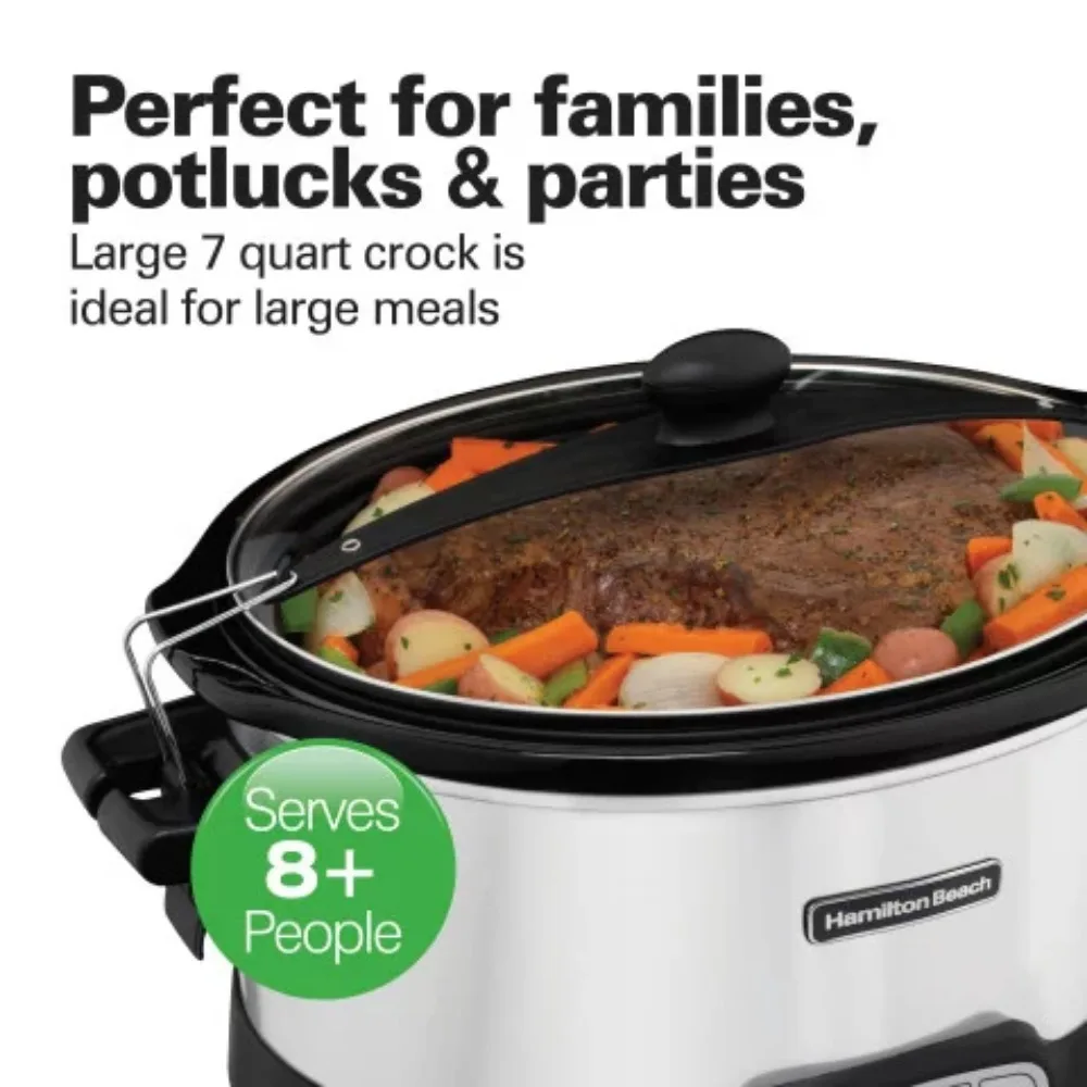 Crock-Pot 7qt One Touch Cook and Carry Slow Cooker - Blue - AliExpress