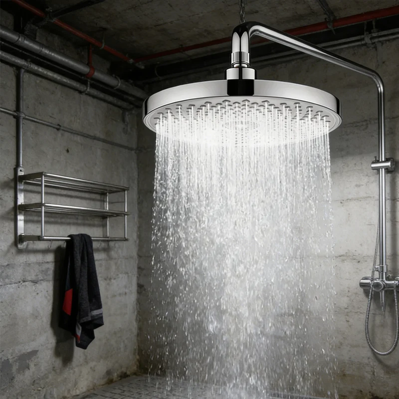 ฝักบัวแบบแผงขนาดใหญ่ ฝักบัวแบบฉีดพ่นด้านบน ช่วยเพิ่มแรงดันน้ำ ประหยัดน้ำ ใช้ได้กับห้องน้ำทั่วไป เหมาะสำหรับฝักบัวในโรงแรม 1