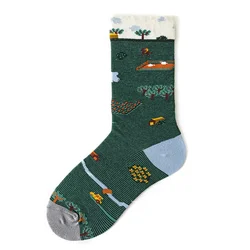 Vibrant Cartoon Graffiti Fashion Cotton Socks - Winter Warmth & Comfort for Men and Women (30)