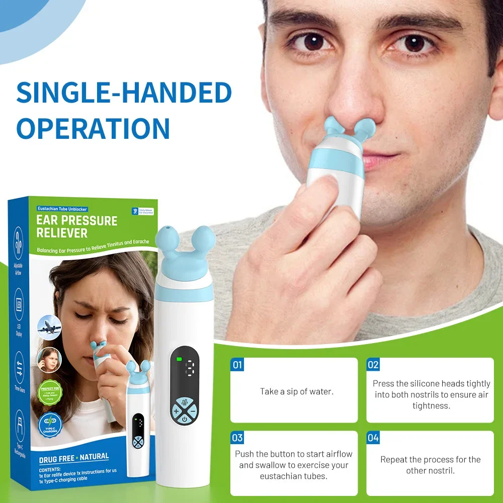 Electric Tinnitus Relief Device Ear Pressure Expander Treat Ringing ...