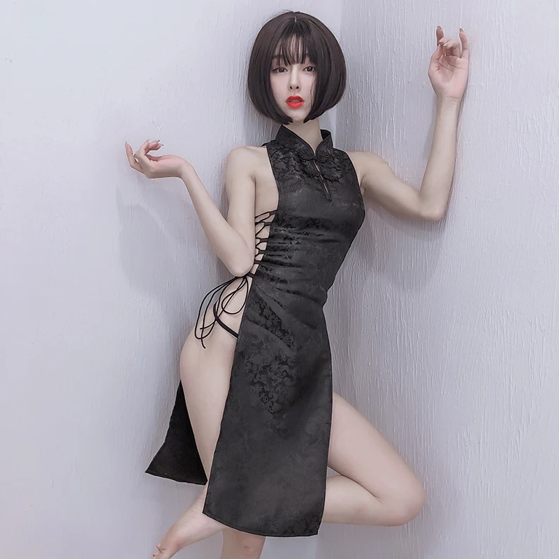 

Embroidery Cheongsam Lingerie Babydoll Sexy Dresses Women Traditional Uniforms Love Live Cosplay Qipao Babydoll Hot Lingerie