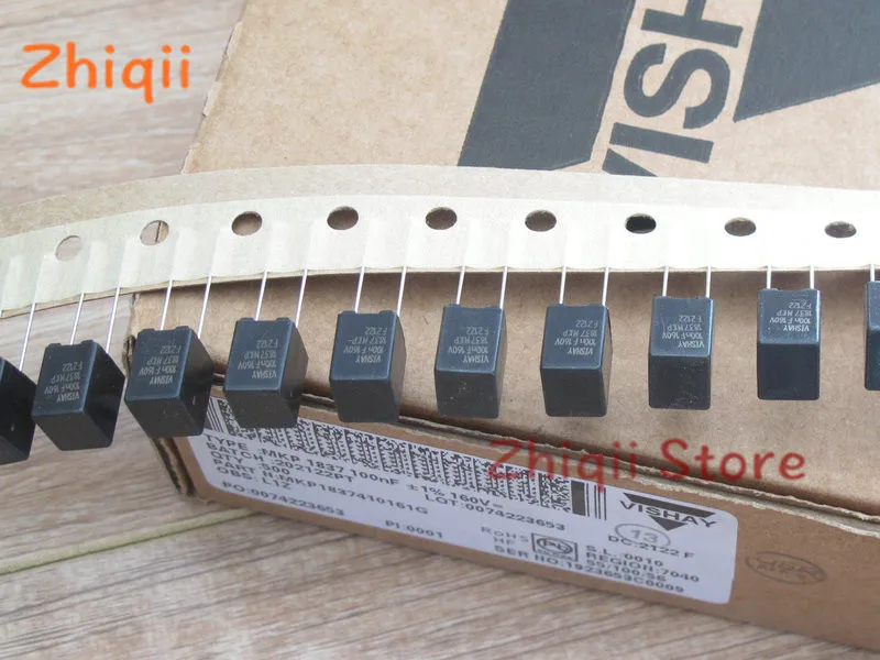 100nF 160V VISHAY-ERO MKP1837 0.1UF 160V &plusmn;1% P = 5mm Black Film Capacitor 1837 MKP 104 100NF Copper foot New 5pcs/10pcs