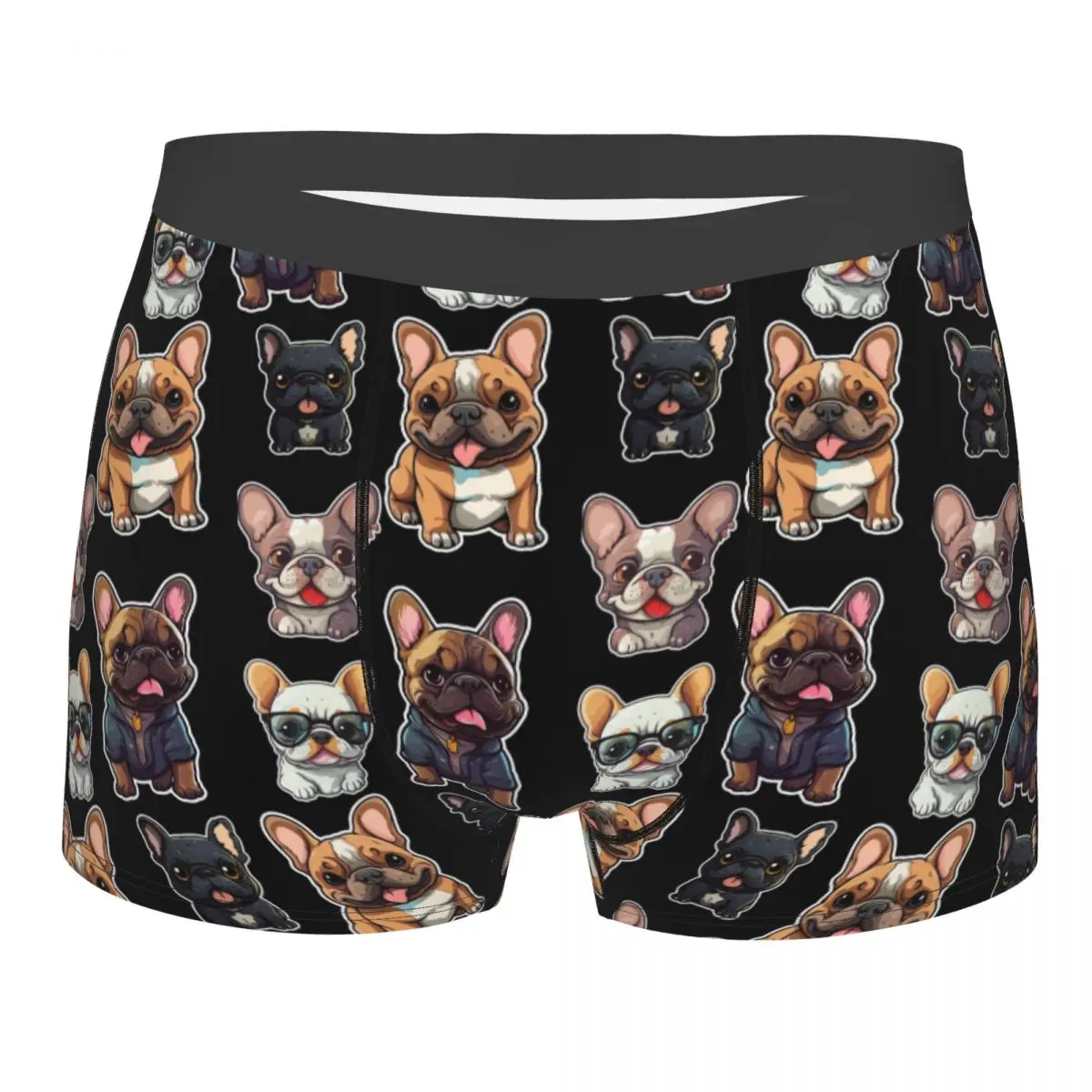 

pattern Cute Pets Bulldog Mencosy Boxer Briefs Underwear Highly Breathable Top Quality Gift Idea