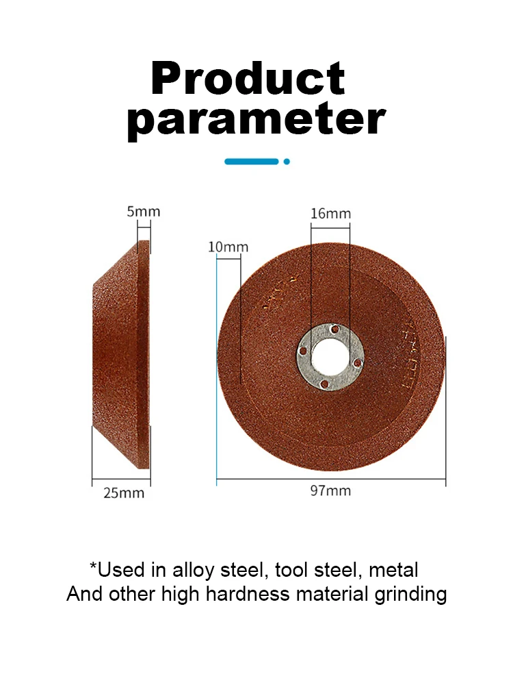 White Corundum Grinding Wheel Cup-Shaped Dia 97mm Diamond Grinding Cup Grinder Sanding Disc Abrasive Wheel for Carbide Metal