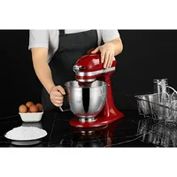 Bol mélangeur de 5 litres pour mélangeurs sur socle KitchenAid, bol en acier inoxydable de qualité alimentaire avec poignée et fermoir, compatible avec tête inclinable 4