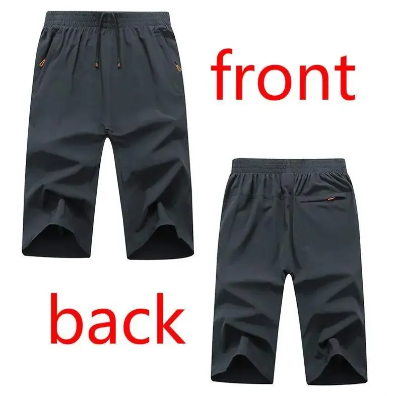 Men Casual Shorts Pants Plus Size 3XL-9XL Summer Sweatpants Three Quarter Shorts Sport Pants 3/4 Pants Gym Shorts 5
