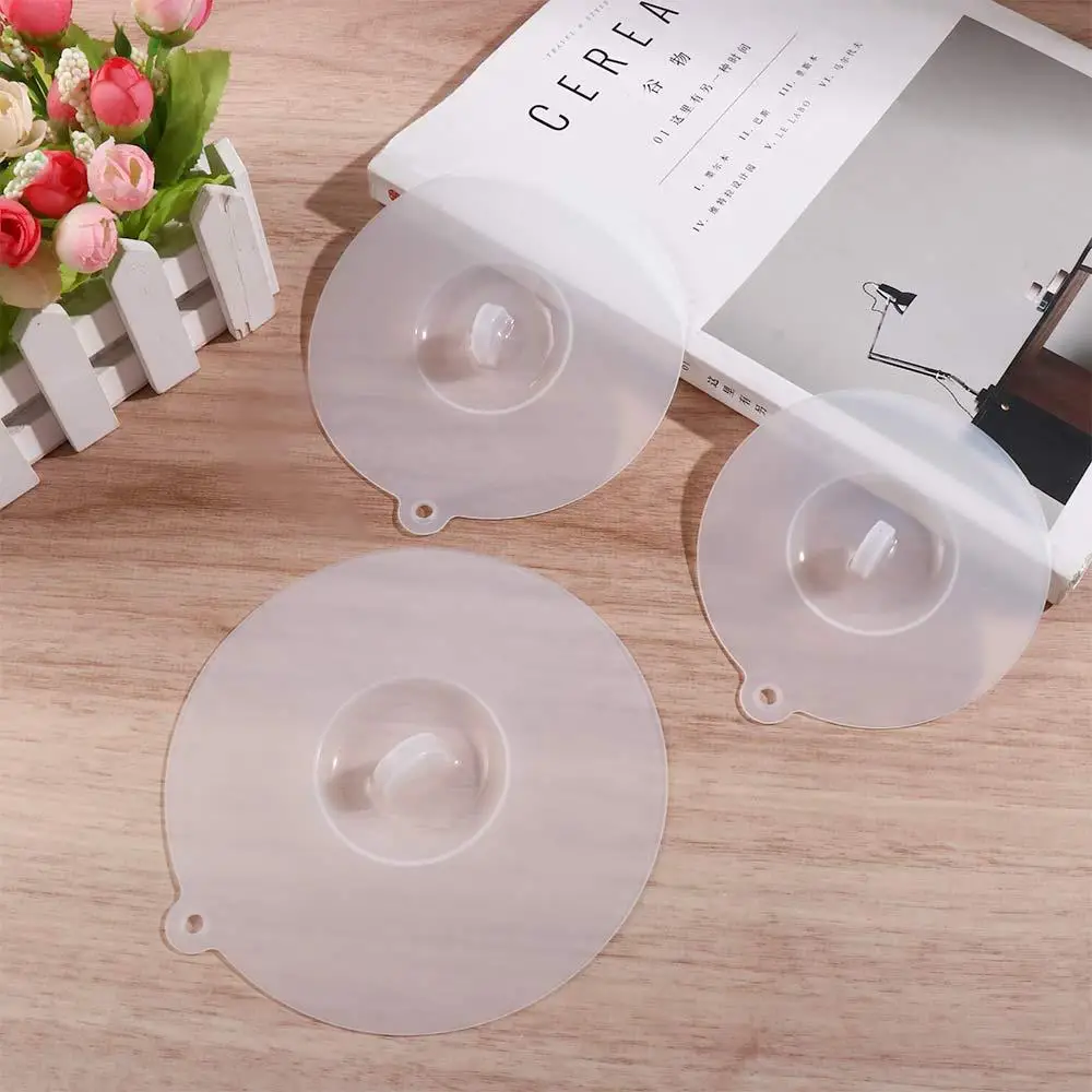 Safe Grade Silicone White Cup Cover Bowl Lid Heat-resistant Prevent Dust and Flies Universal