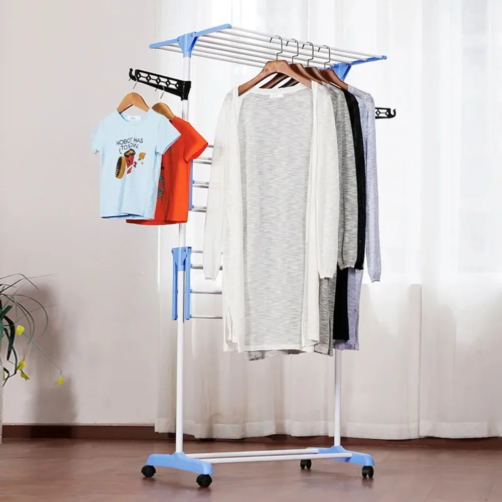 Folding-Drying-Clothes-Rack-Stainless-Steel-Floor-Mobile-Coat-Storage ...
