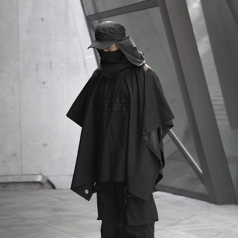 WHYWORKS 19AW cyberpunk ninja style black coats dark wear waterproof jackets techwear lightweight jacket tech coat 4