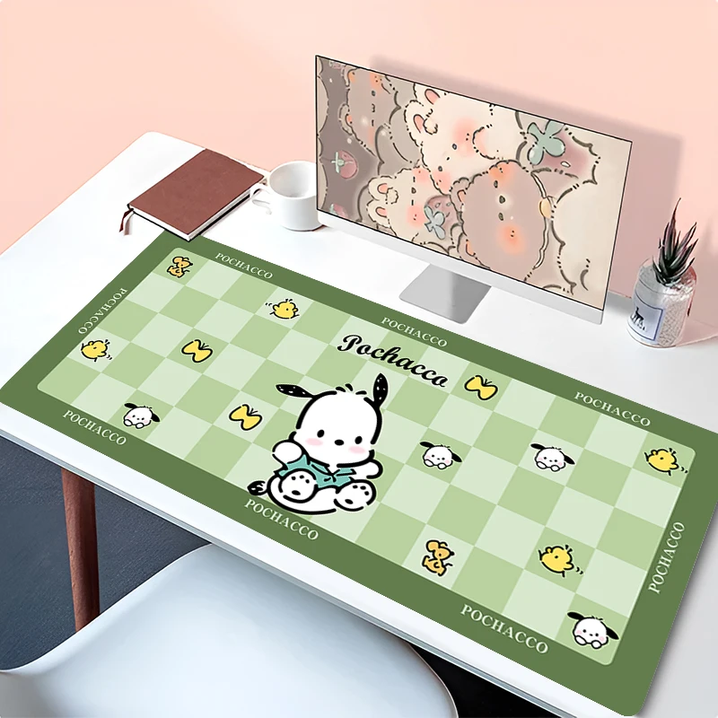 

Sanrio Pochacco Large Green Mousepad Kawaii Mouse Pad Gaming Gamer Cute PC Cabinet XXL Carpet Anime Mausepad Keyboard Desk Mat
