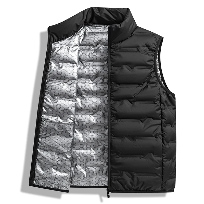 Chaqueta De Invierno Acolchada De Plumón Para Hombre, Chaqueta