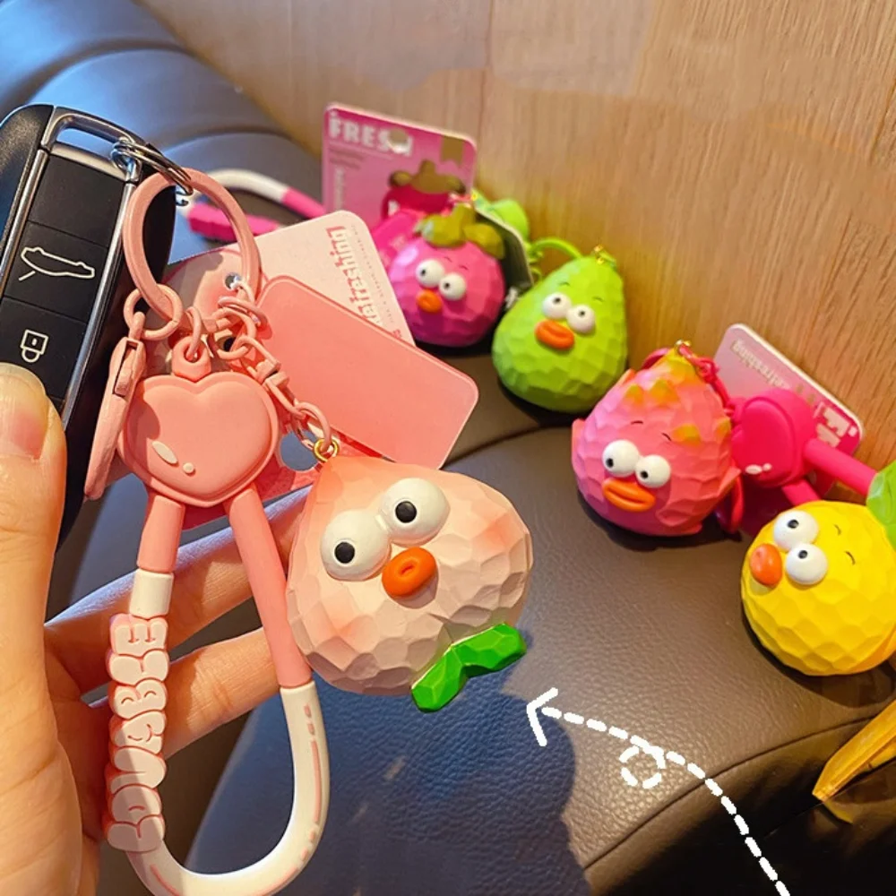 Portachiavi Serie Avocado Fruits Pitaya Durian Cartoon Simulation Avocado Portachiavi Resina Decor Style Fruits Portachiavi Gingillo