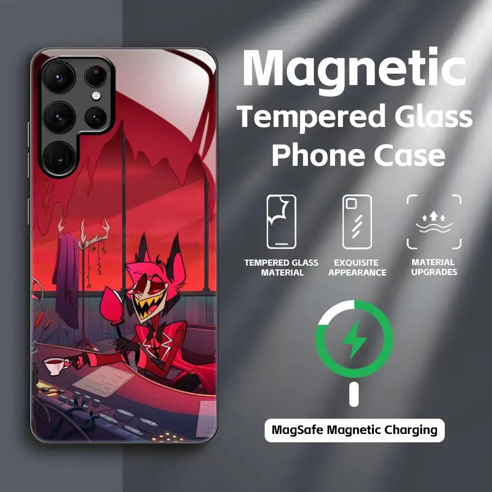 Hazbin Hotel Alastor Glass Magnetic Phone Case