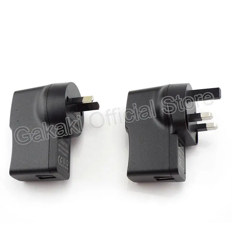 Universal USB Charger with UK Plug - Converts 100V-240V AC to 5V DC, 1A/2A/3A Output
