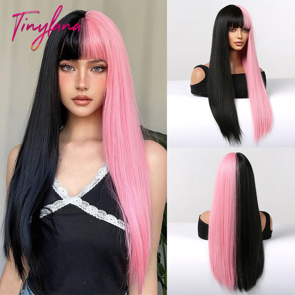 thumbnail image 2 of Long Black Cosplay Wig Straight Long Black Wig Chinese Anime Wig Ancient Chinese Hair Han Dynasty Cosplay Wigs 6757 600x600 2 of 13