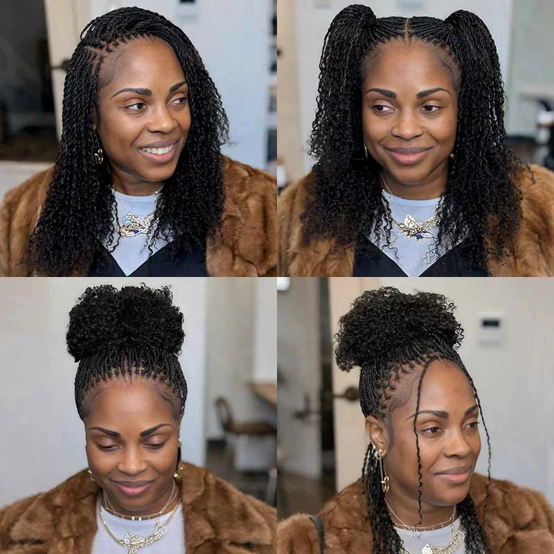 10-22Inch Afro Kinky Bulk QVR 100% Human Hair Extensions No Weft 50g/Pack Brazilian Remy Bulk for Locs Micro Twist Braiding Hair 5