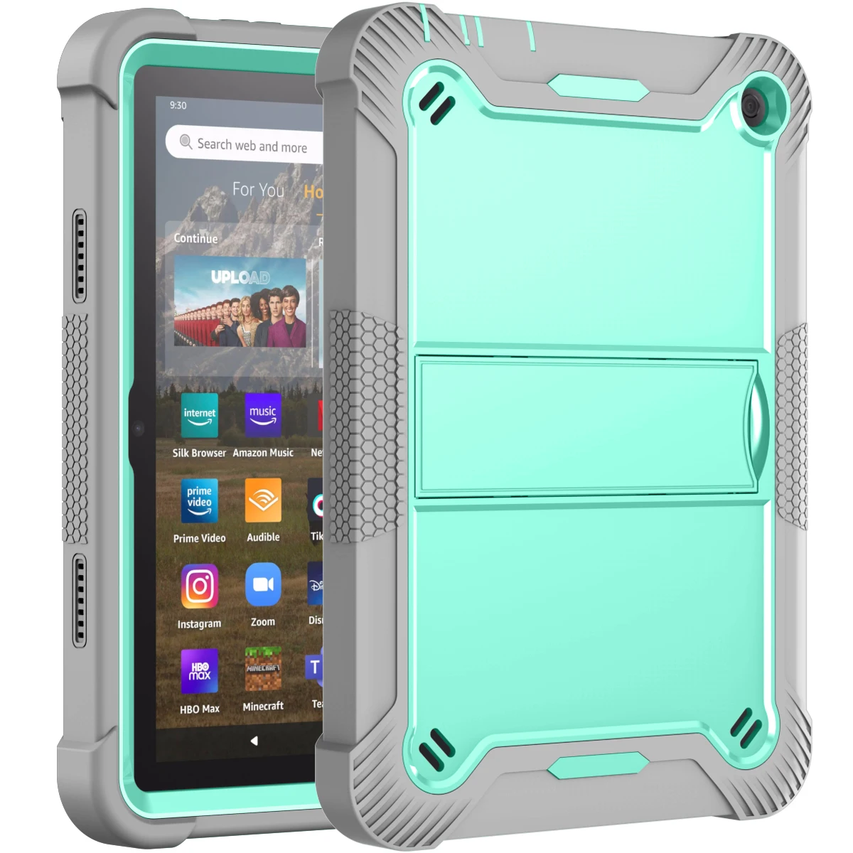 Durable Shockproof Armor Tablet Stand Case - Hard Protective Shell