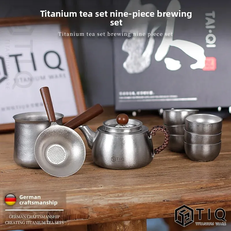 عدة شاي تيتانيوم ٩ قطع