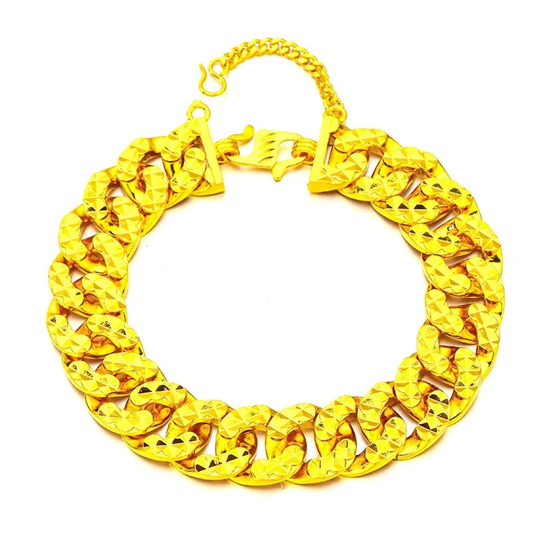 Popular 9999 Pure 24K Real Gold Jewelry Men and Women Classic Gold Bracelet Luxury Gold Jewelry Gift Bracelet - 5