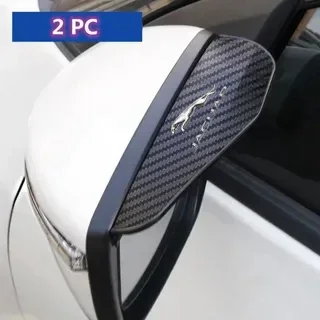 2Pcs Carbon Fiber Car Rearview Mirror Eyebrow Rain Cover For Jaguar XF XJ XE S-Type F-Type X-Type F-Pace I-Pace E-Pace XFR XKR