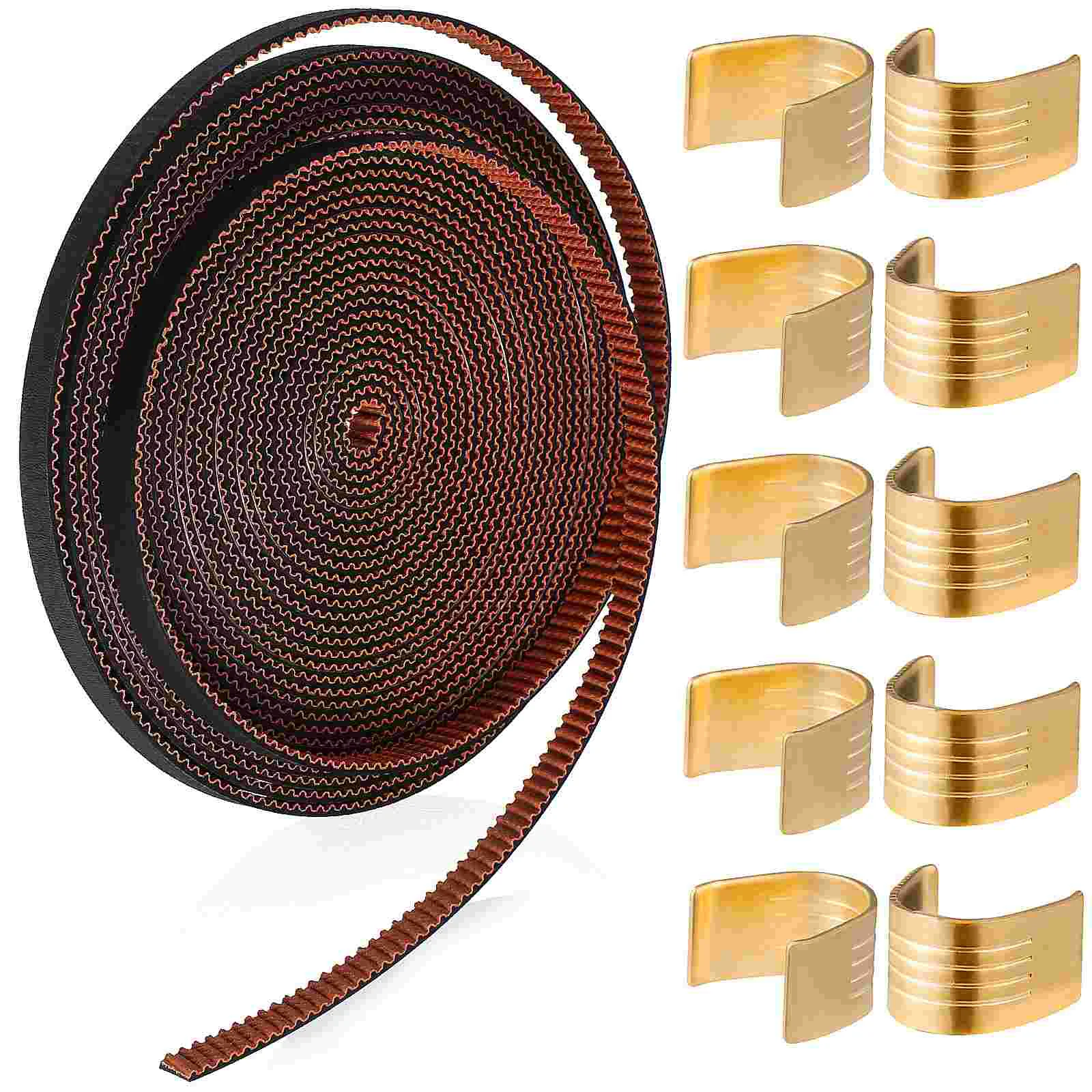 

3d Printing Accessories Rubber Timing Belt Copper Buckle Printer Belts for Brass Buckle: Open Leash