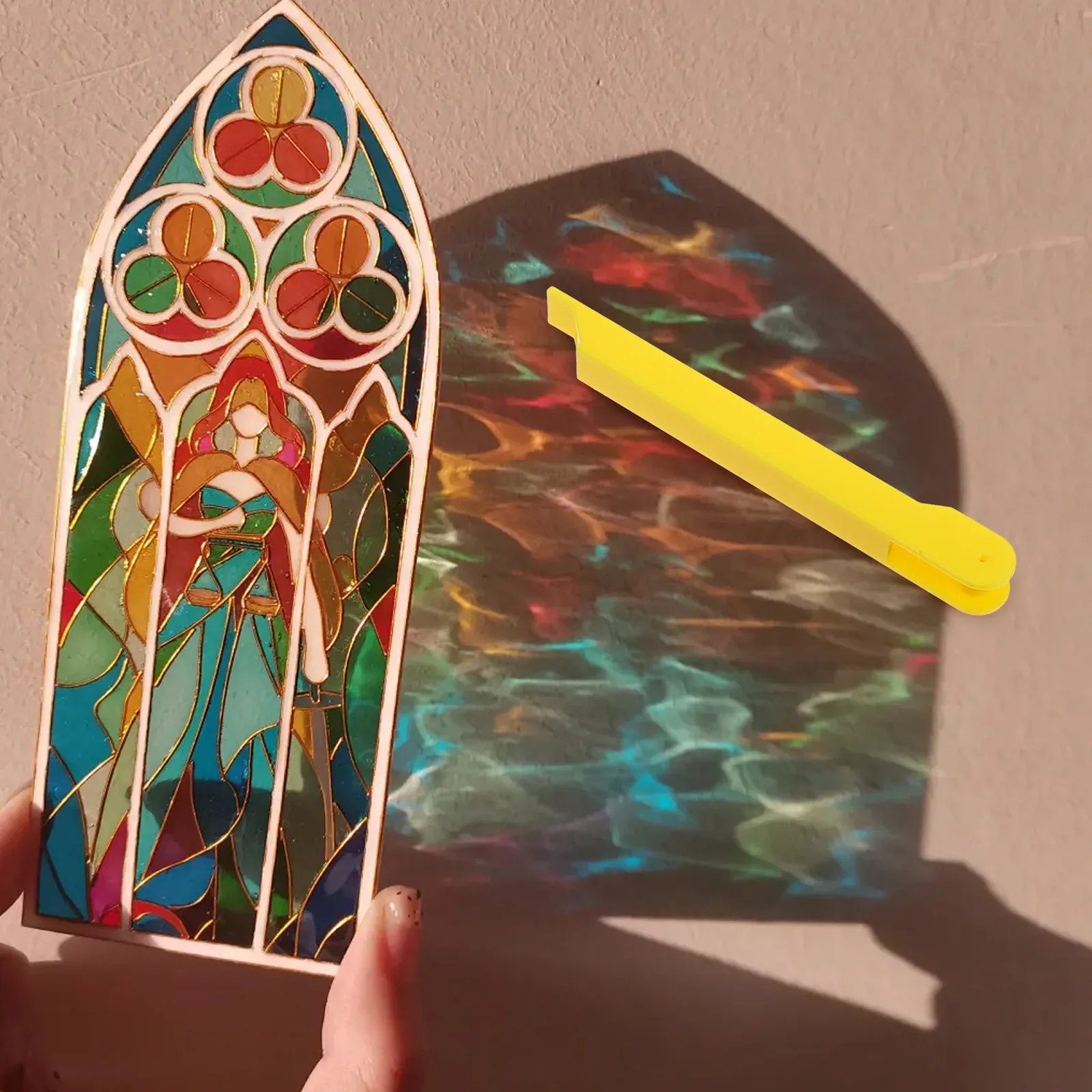 스테인드 글라스 구리 포일링 도구 핸드 포일러 크림퍼 포일 테이프 포장 도구 노란색 고효율 창의적인 공예 도구