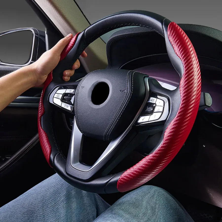 

2pcs Car Steering Wheel Cover Car Non-Slip Steering Wheel Cover Car Decoration Steering Cover Auto Universal Styling Accessories