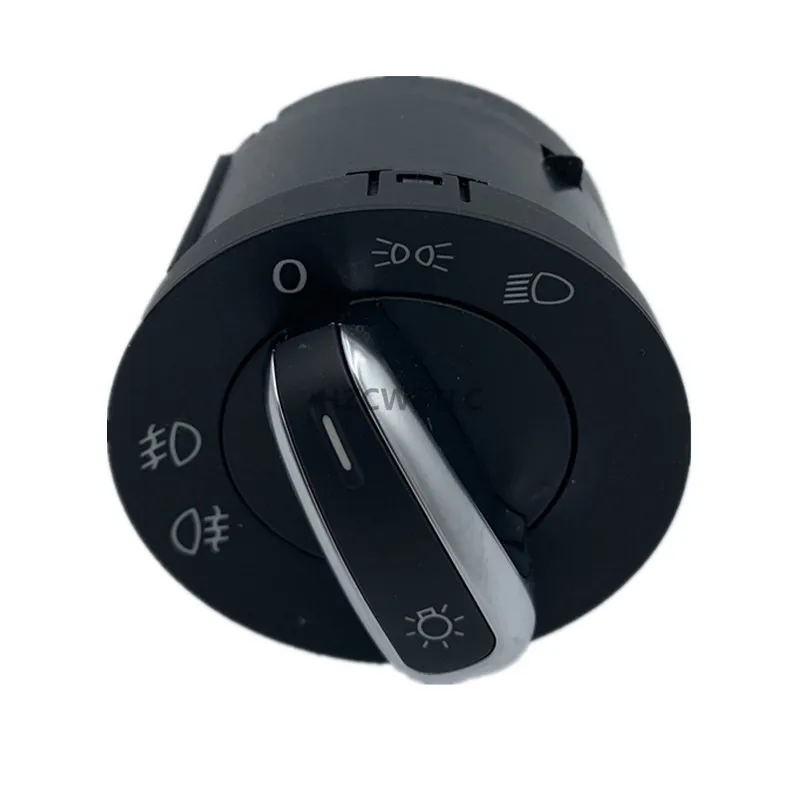 Chrome Headlight Control Switch For VW Caddy Tiguan Touran Golf MK6 Jetta MK5 VW Passat B6 3C
