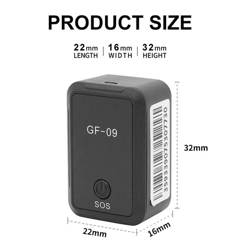 Gf09 Magnetic Micro Locator Gps Real Time Tracking Positioning Device App Remote Recording Device for Car Cat Dog Children Older