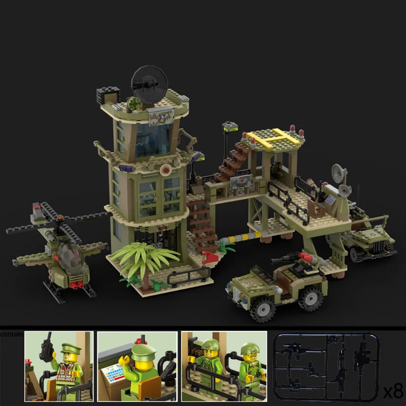 Moc Weapon Military Land War Command Base Building Blocks Assembly ...