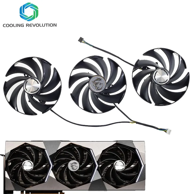 95Mm Muslimate Dc12V 0.65A Ventola Per Scheda Grafica A 4 Pin Per Msi Geforce Rtx4070 4070Ti 4080 4080Ti 4090 4090Ti Suprim X