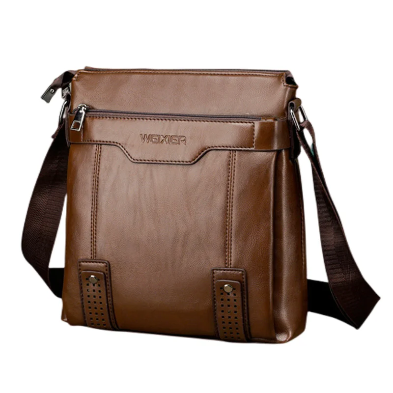 

Men's Shoulder Messenger Bags Leather Brand Bags Men's Briefcases Business Soft Leather Handbags European and American Retro
