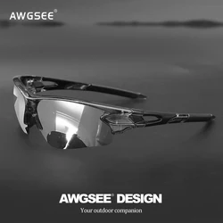 Unisex Semi - Rimless UV400 Protection Sports Sunglasses (C8 sliver)