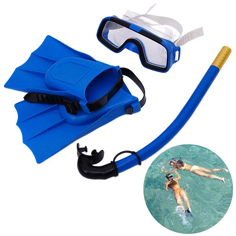 

Children's Diving Mask Suit Anti-fog Swimming Goggles Mask Snorkeling Fin