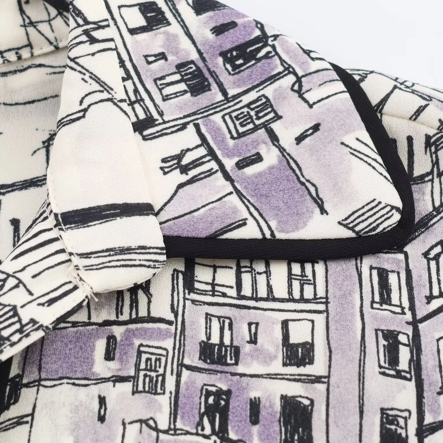 Women Loose Print Shirt Spring Autumn lady Vintage Fashion Long Sleeves Button Polo-Neck Shirt Female Elegant Leisure Shirt Top