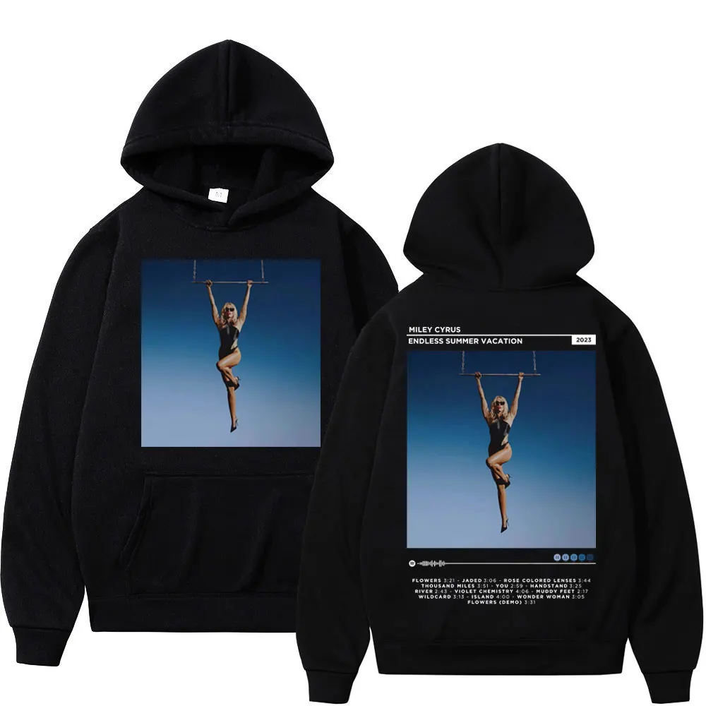 

Singer Miley Cyrus Album Double Sided Print Hoodie Men Women High Street Fashion Hooded Sweatshirt Trend Hip Hop Vintage Hoodies