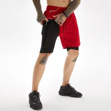 

Men's Summer New Personalized Trendy Quick-Dry Casual Workout Shorts Double Layer Anti-Exposure Function Fifth Pants