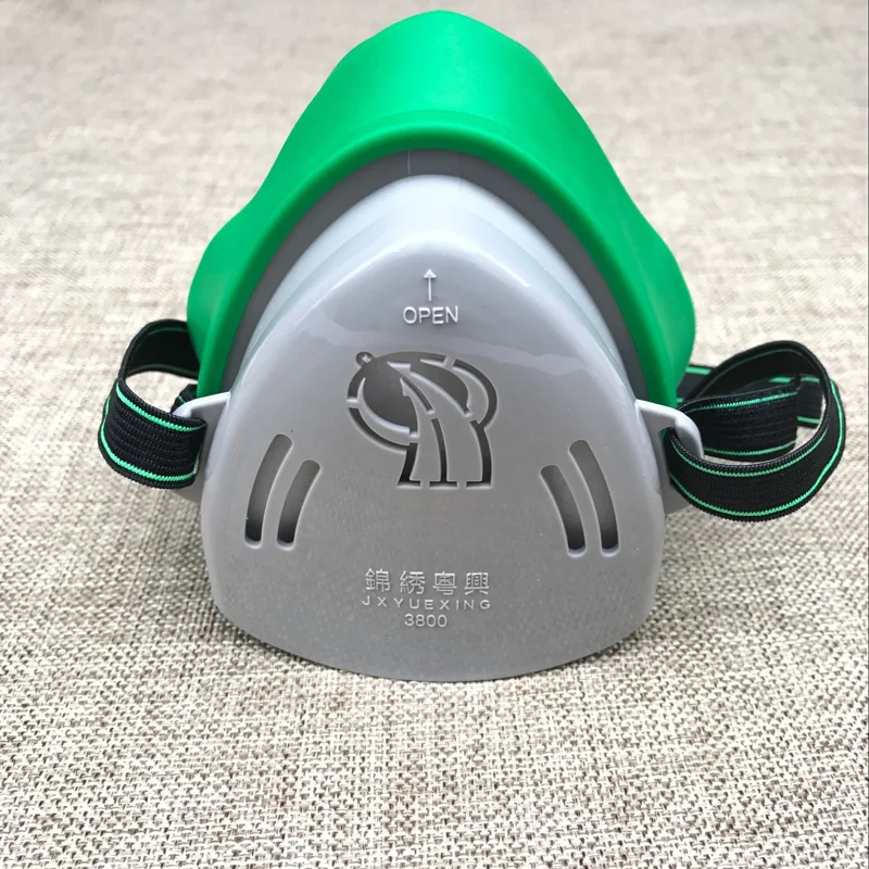 Gas Respirator Professional Dust Mask Dust Proof Respirator Rubber Work Safety Mask For Builder Carpenter Daily Haze Protection
