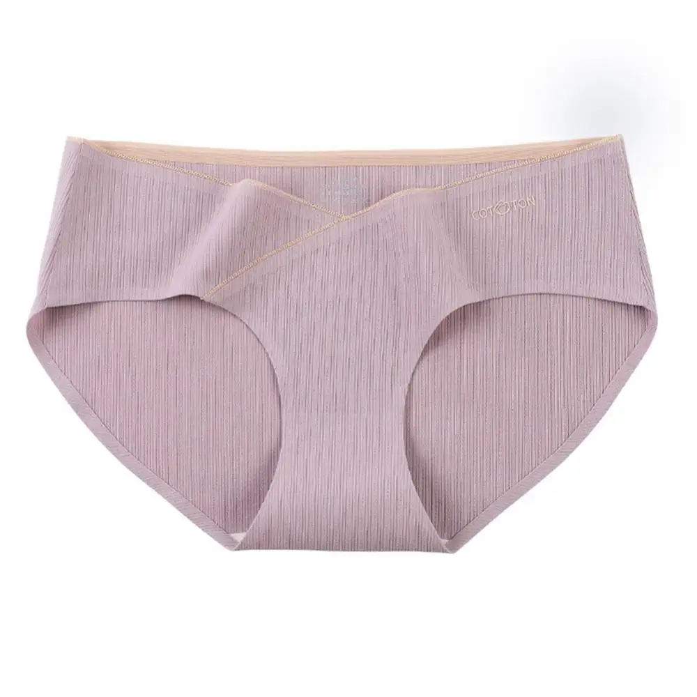 Youpin 여성용 언더팬츠 실크 심리스 팬티, 로우웨이스트 통기성 브리프, 라지 사이즈 팬티