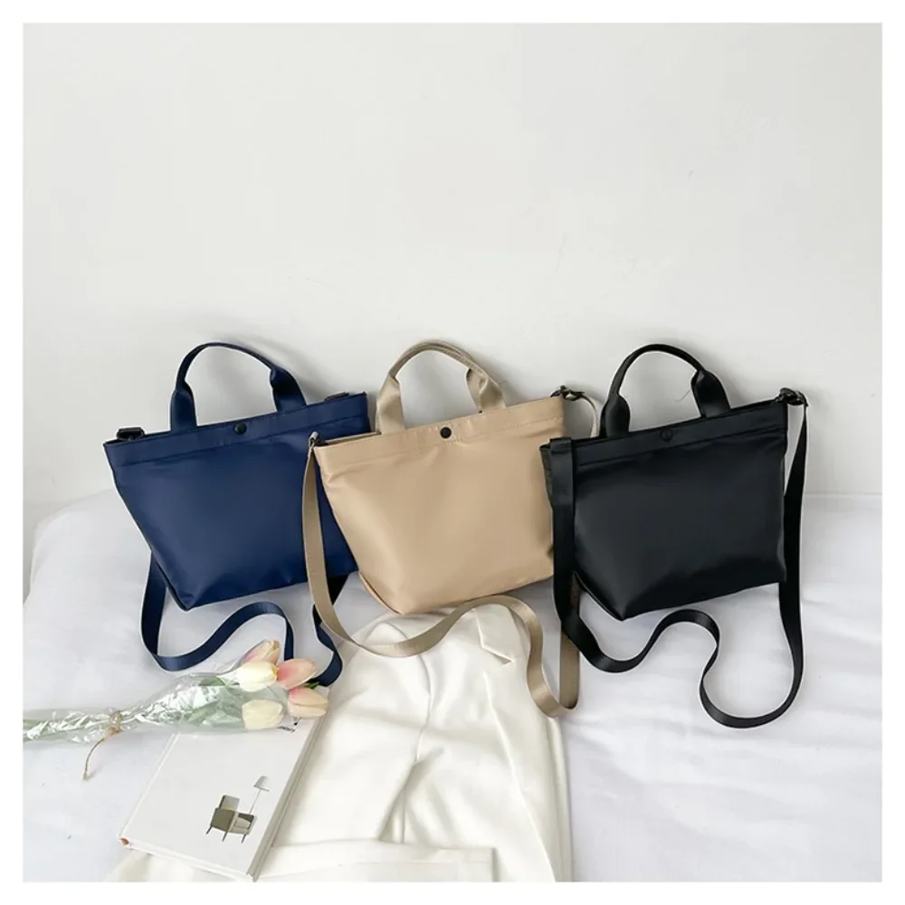 

Vintage 2023 New Large Capacity Handbag Women's Nylon Cloth Shoulder Bag Korean Simple PU Crossbody Bags Female Purses Tote Bag