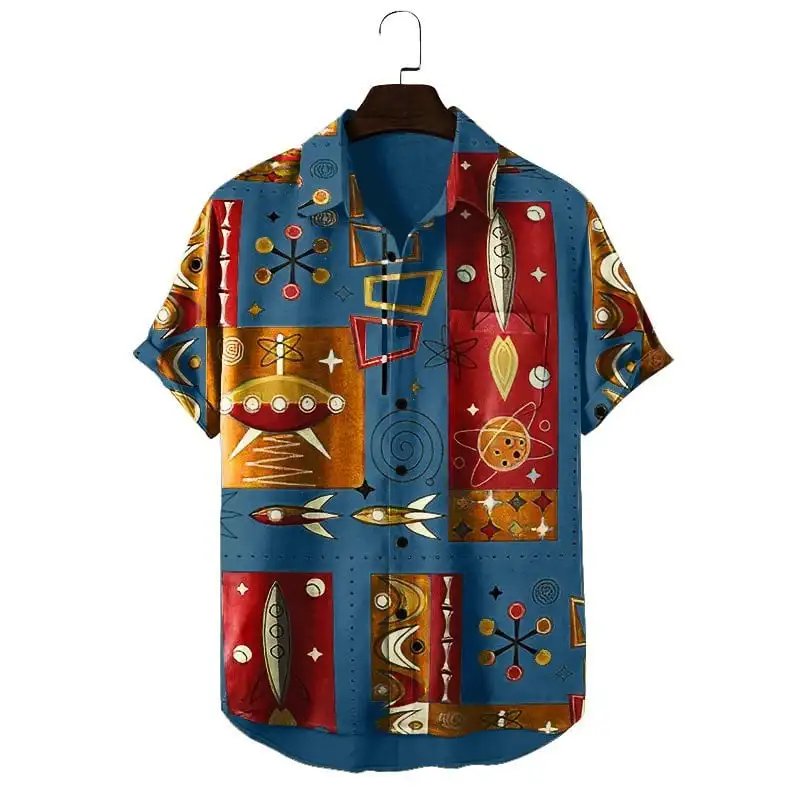 

Cotton Blends Short Sleeve Party Shirts & Tops men-s-top Style 15