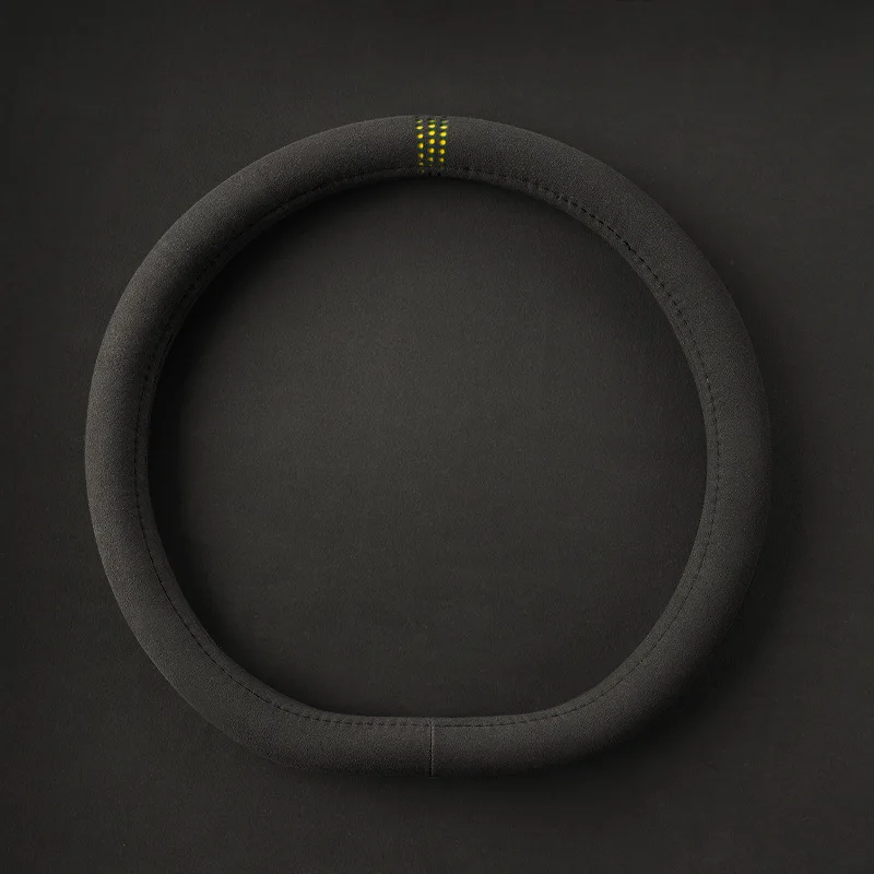 Auto Steering Wheel Cover New Suede Cover For All Seasons Auto Steering Wheel Cover Ultra-thin Non-slip D-shaped Round Breathable