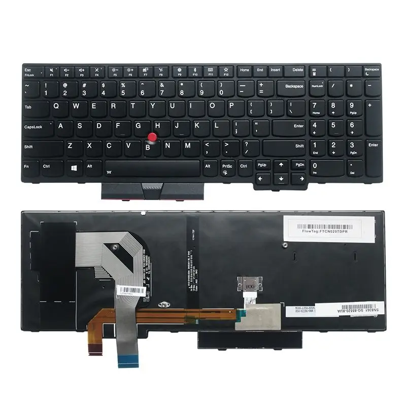 

Новая английская клавиатура с подсветкой для Lenovo Thinkpad P51S T580 T570 P52S Teclado 01ER582 01ER541 SN20M07934