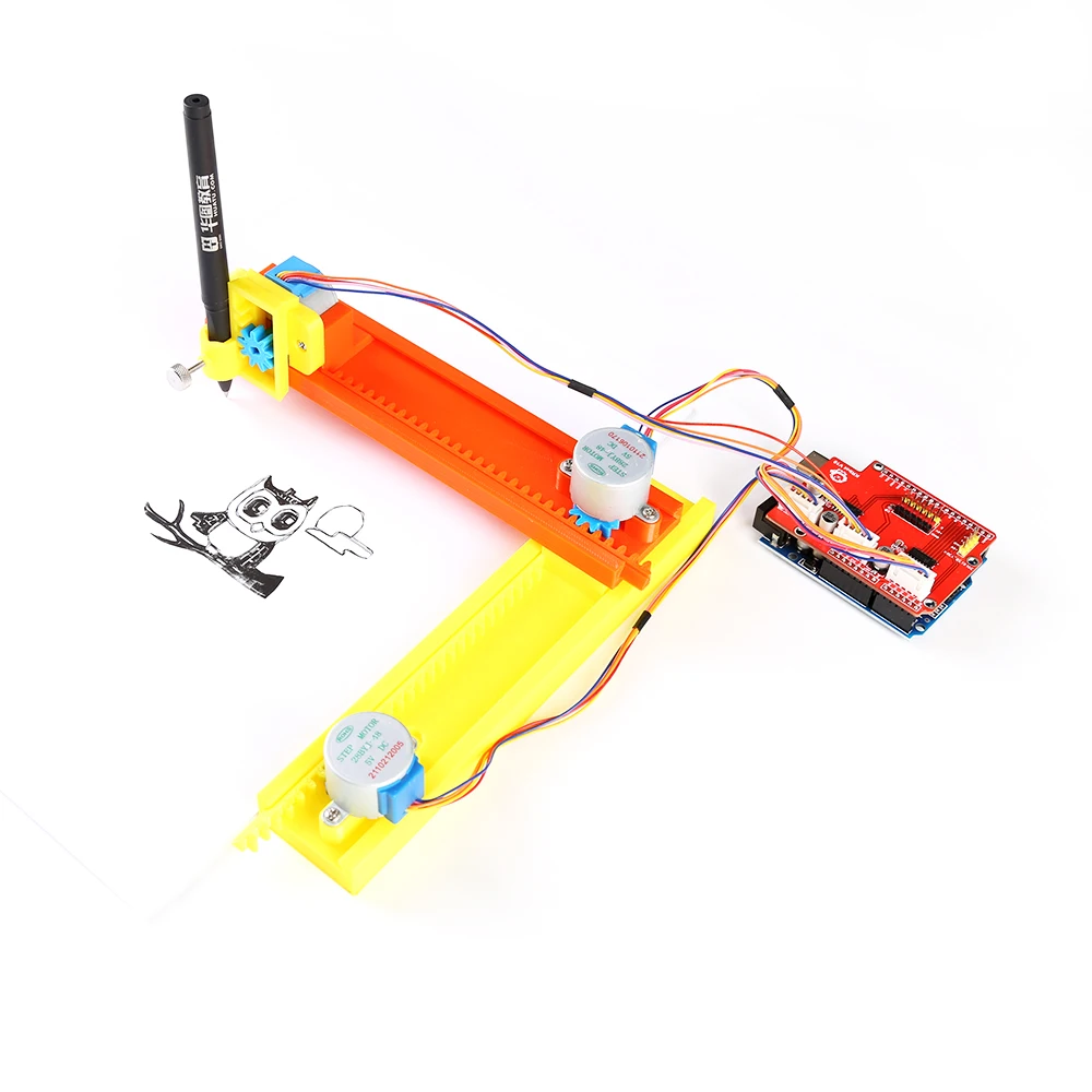 Arduino Mini Cnc Plotter Máquina Inteligente Open Source Drawbot Pen Desenho Robot Machine Lettering Corexy xy - Imagem 4