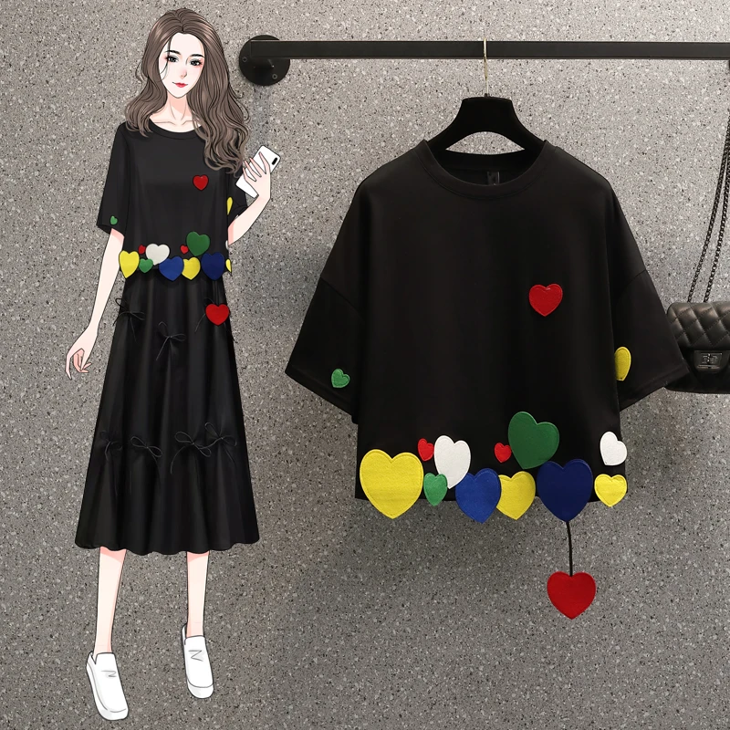 2022 New Women T-shirts Casual Harajuku Love Patchwork Tops Tee Summer Female T shirt Short Sleeve T shirt For Women Clothing