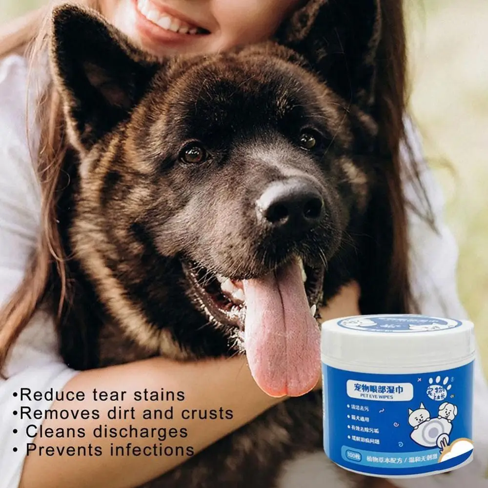 No Irritation Pet Eye Wipes for Dog Cat Tearmark Cleaning