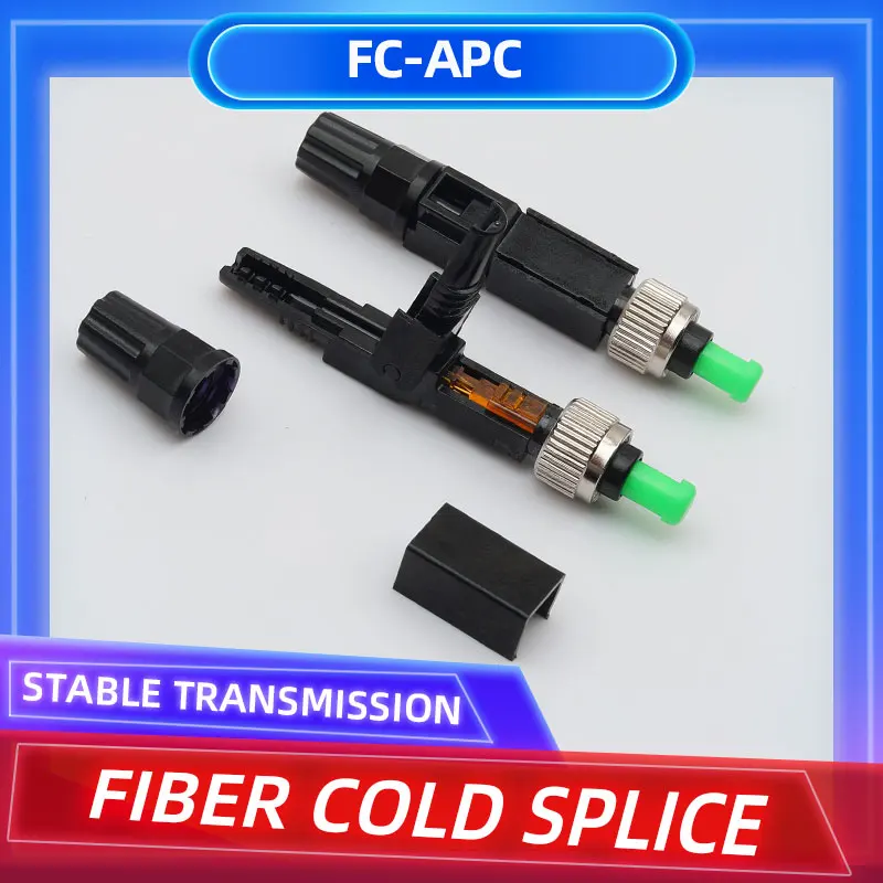 

10pcs/lot Embedded FTTH Flex Cable Cold Connecor Sub Optical Fiber Coupler FC-APC Optical Fiber Splicer Cold Adaptor