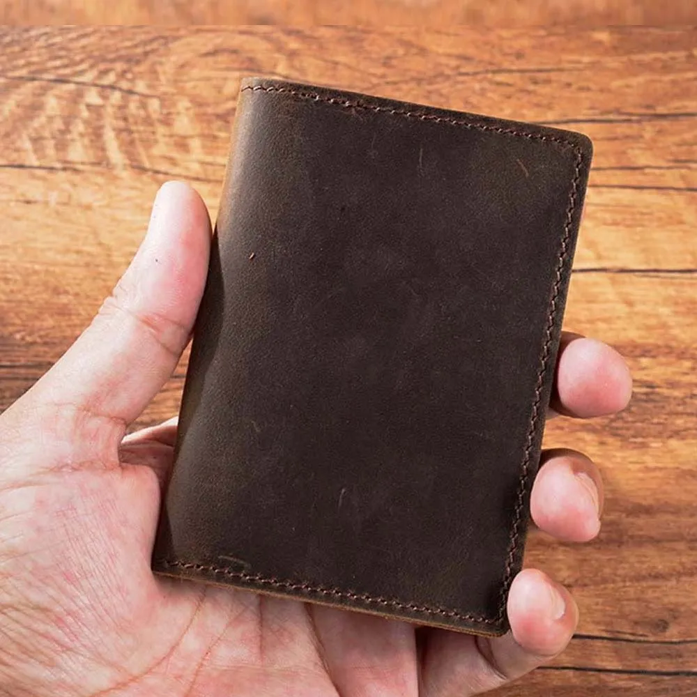 Personalised Leather Card Holder Wallet for Credit Cards ID Bank Cards Porte Carte Cardholder Vintage Minimalist Wallet
