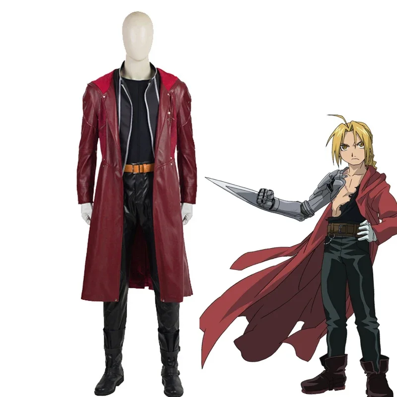 Fullmetal Alchemist-Inspired Edward Elric Military Uniform Cosplay Costume for Men